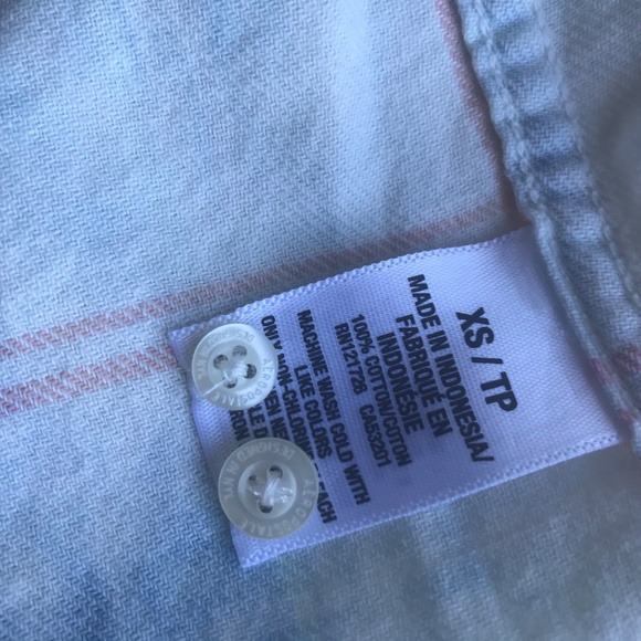 Aeropostale Bleached Plaid Chambray Button Shirt - Picture 4 of 5